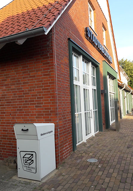 OUTDOOR Medienrückgabebox / Edelstahl OUTDOOR Medienrückgabebox / Edelstahl