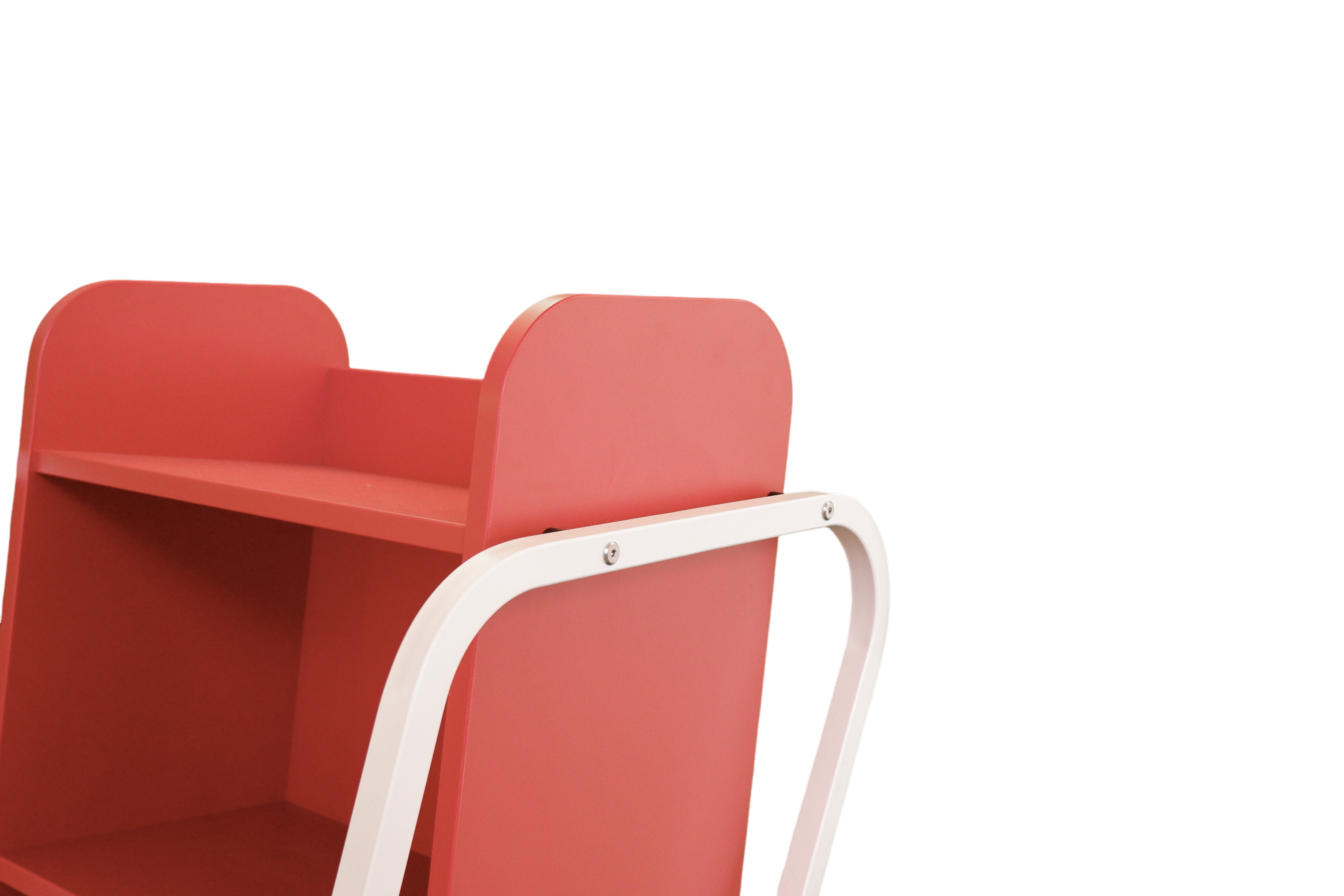 [Ausstellungsstück] Bücherwagen TWISTER in Rot / EcoDesignLibrary