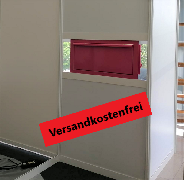 [Ausstellungsstück] Medien-Einwurfgehäuse  / Einbau Mauerwerk in RAL 4003 - Erikaviolett