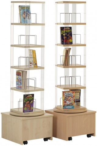Medien-Drehturm für DVDs mit Rollen 