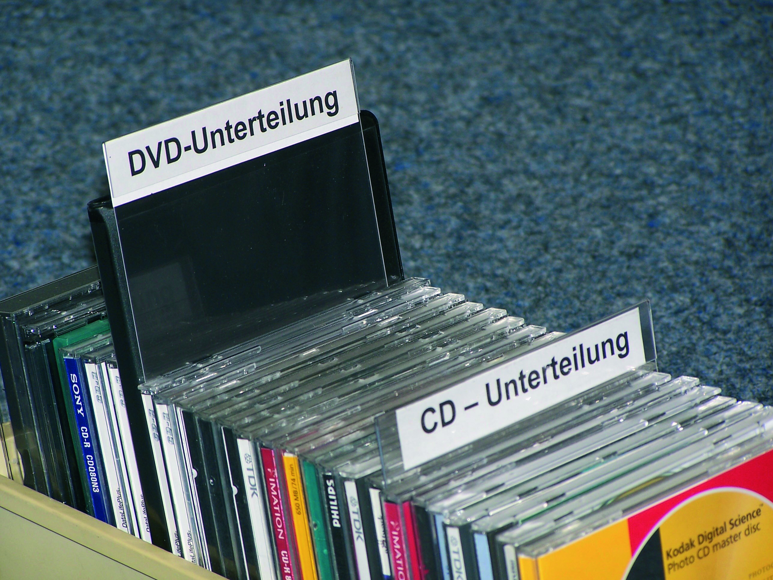 CD- DVD- Unterteilung
