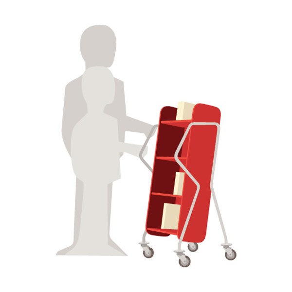 Bücherwagen MAXI-Querläufer Bücherwagen MAXI-Querläufer