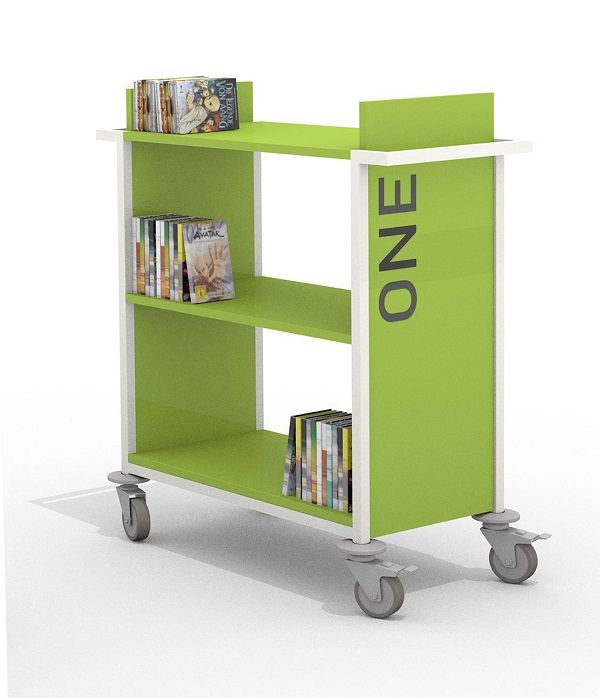 [Ausstellungsstück] Bücherwagen ONE in Grün 