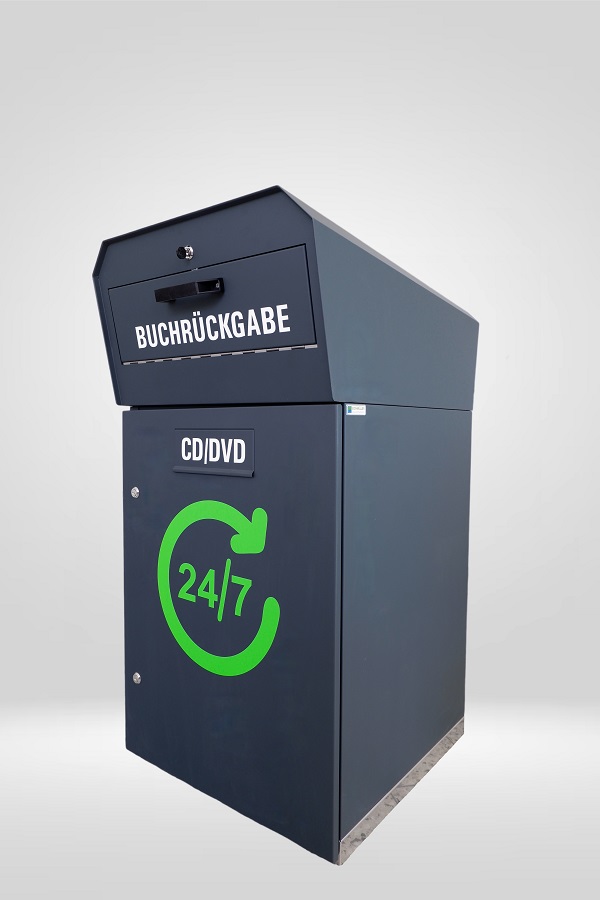 Aufkleber "24/7" für Medienabholstation und Medienrückgabeboxen