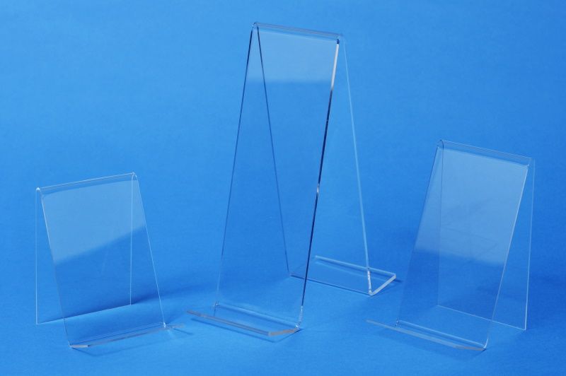 Plexiglas- Buchständer B 300 x H 220 mm , einseitig