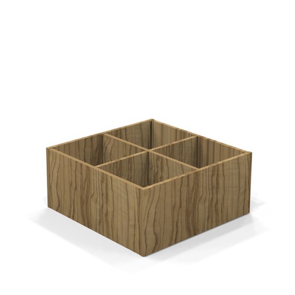 Bilderbuchtrog mit 4 Fächern Bilderbuchtrog mit 4 Fächern