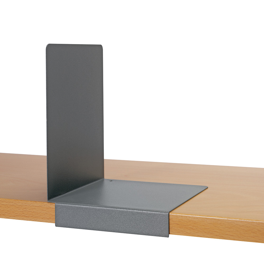 Buchstütze "Stopper" mit Vorderkante Buchstütze "Stopper" mit Vorderkante