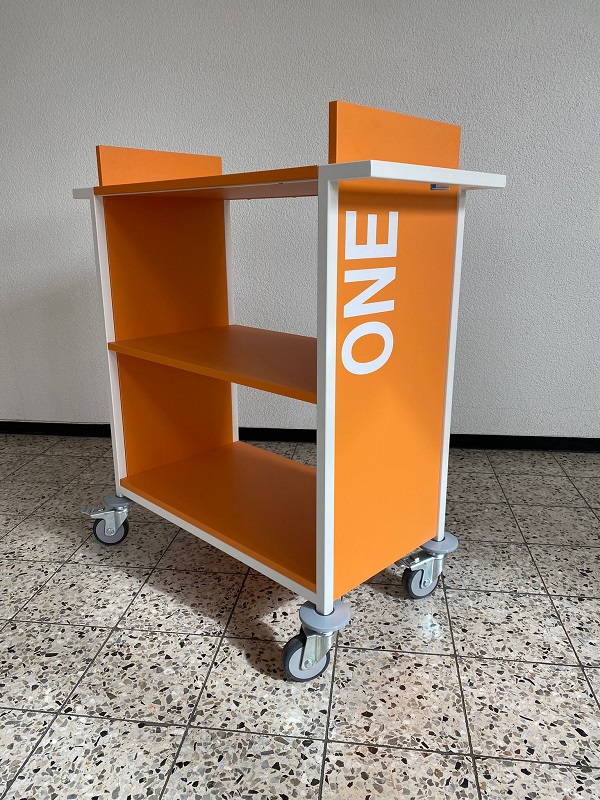 [Ausstellungsstück] Bücherwagen ONE in Orange /  EcoDesignLibrary