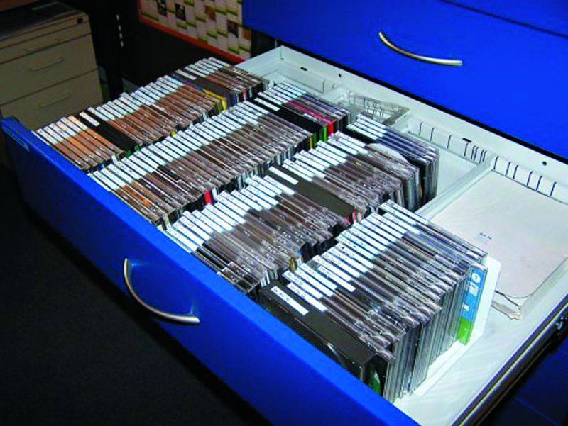 Schubladenschrank 800 mm Breit - Fächer: 4 Schubladen | Form: CD-Schrank