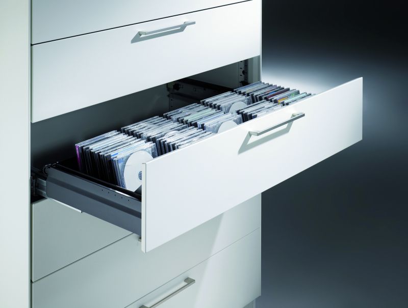 Schubladenschrank 800 mm Breit - Form: CD-Schrank | Fächer: 6 Schubladen